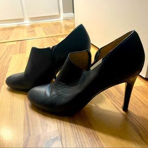 Black Coach Stiletto Low Cut Booties